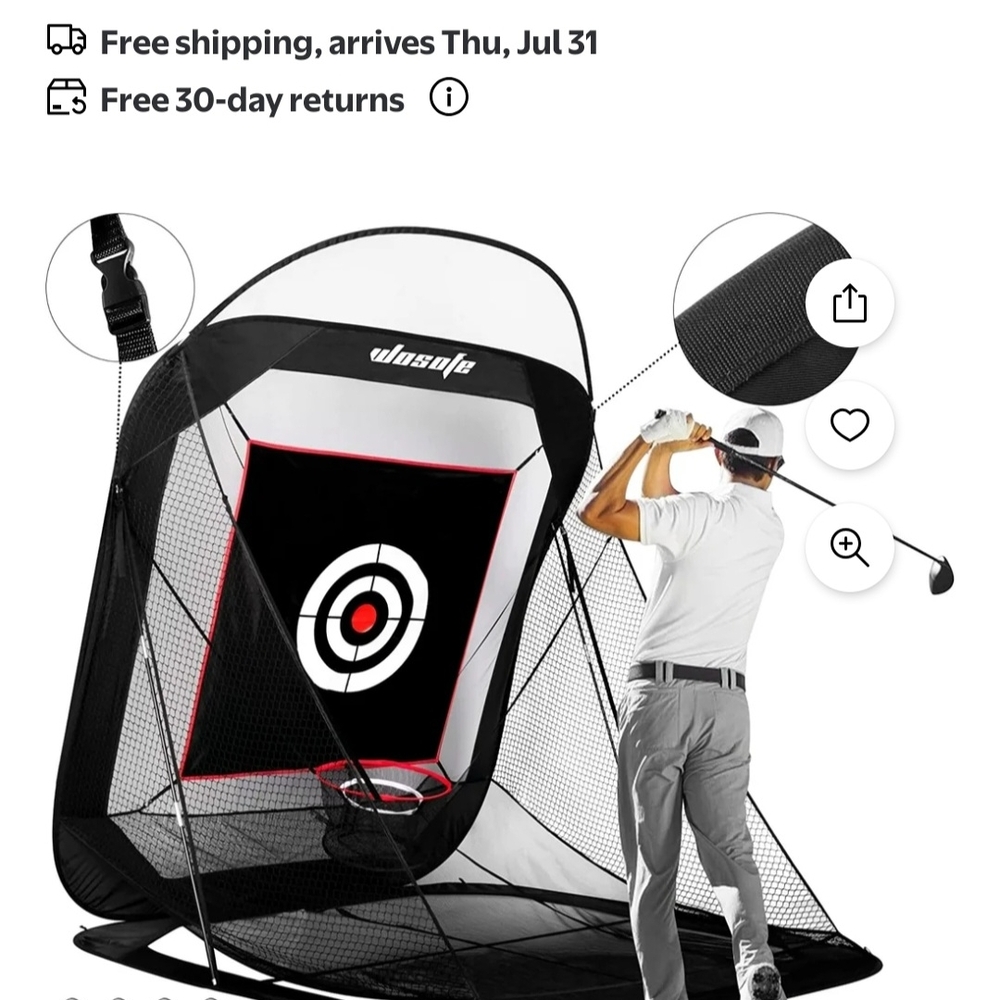 Black and White Golf Practice Net